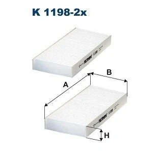 Bilde av FILTRON K 1198 2x Kupéfilter Partikkelfilter 225 112 30 HONDA: CR V 2, CIVIC 8