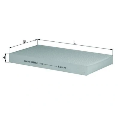 Bilde av MAHLE ORIGINAL LA 152 Kupéfilter Partikkelfilter 290,0 160 30,0 IVECO: DAILY 3 Kasten/Kombi