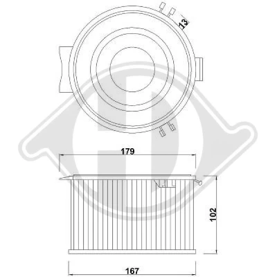 Bilde av DIEDERICHS DCI0036 Kupéfilter pollenfilter 191 106 Climate VOLKSWAGEN: Transporter 4 Bus,