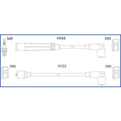 Bilde av HITACHI 134474 Pluggledninger VOLKSWAGEN: GOLF 1, Jetta Mk1
