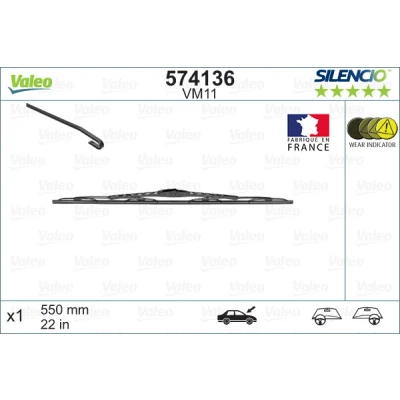 Bilde av Vindusvisker Valeo 574136 550mm foran Standard VOLKSWAGEN: Transporter 5, Multivan 5 (7HM, Bus, MITSUBISHI: PAJERO 3, 4