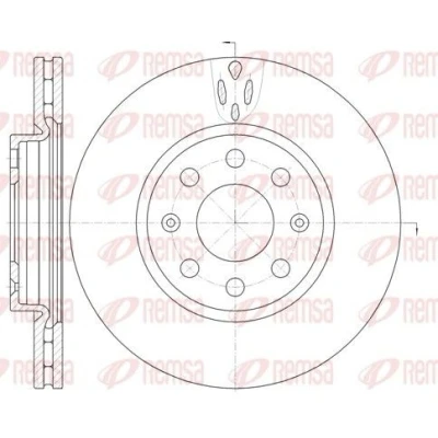 Bilde av REMSA 6981.10 Bremseskiver framaksel 257,2, 257,2 22 6 ventilert OPEL: Corsa D Hatchback, E Adam, FIAT: Punto Evo Hatchback