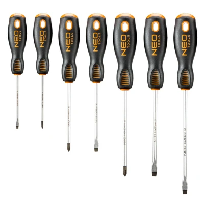 Bilde av NEO TOOLS 04 206 Bolt utskruer sett 7 6x150 mm, 6x125 5x100 3x75 PH2x125 PH1x100 PH0x75 mm