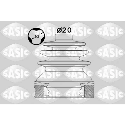 Bilde av SASIC 1900003 Drivakselmansjett girkassesiden CITROËN: Berlingo II Van, C3 II, PEUGEOT: Partner 208 I Hatchback