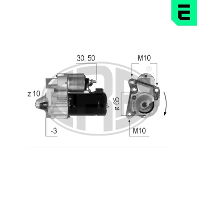 Bilde av ERA 220045A Starter 12 1,1 10 RENAULT: Super 5 Hatchback, MEGANE 1 Cabriolet, VOLVO: 460 L