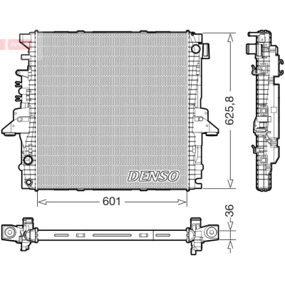 Bilde av DENSO DRM14004 Radiator 601mm 626mm 36mm LAND ROVER: Discovery 4