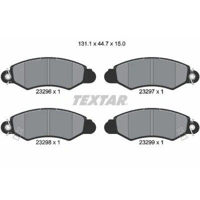 Bilde av TEXTAR 2329601 Bremseklosser med akustisk slitasjevarsel SUBARU: JUSTY 3