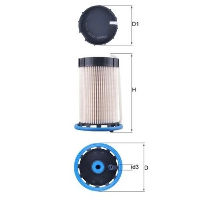 Bilde av MAHLE ORIGINAL KX 592 Drivstoffilter Filterinnsats VOLKSWAGEN: Passat B7 Variant, Tiguan I, Alltrack, AUDI: Q3