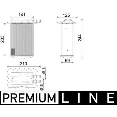 Bilde av MAHLE ORIGINAL CI 642 000P Ladeluftkjøler