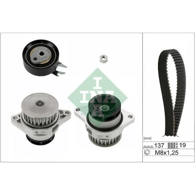 Bilde av INA 530 0167 30 vannpumpe + Registerreimsett med VOLKSWAGEN: GOLF 3, Caddy 2 Kastenwagen, SKODA: Octavia 1 Combi