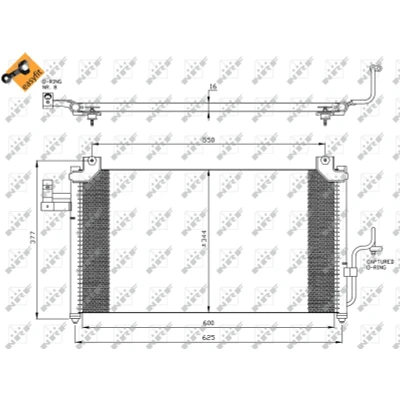 Bilde av NRF EASY FIT 35356 Kondensator med tetningsring 13 8,5 Aluminium 600