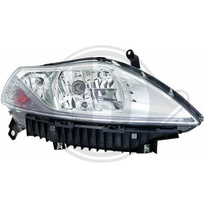 Bilde av DIEDERICHS 3214080 Frontlykter høyre H4 med motor for høydejustering hovedlys