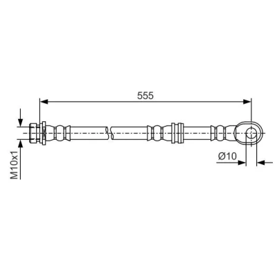 Bilde av BOSCH 1 987 481 087 Bremseslange 555 M10x1 MITSUBISHI: PAJERO 4