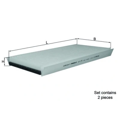 Bilde av MAHLE ORIGINAL LA 173/S Kupéfilter Partikkelfilter 328,0 164 30,0 BMW: 7