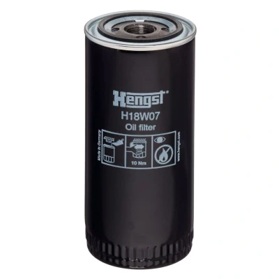 Bilde av HENGST FILTER H18W07 Oljefilter 1 12 UNF Påskruingsfilter