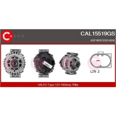 Bilde av CASCO Generator 12V 105A M8 CPA0094 60mm med integrert regulator CAL10298AS