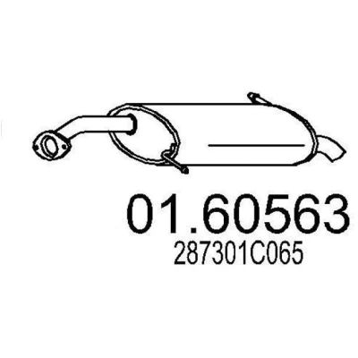 Bilde av MTS 01.60563 Sluttlyddemper 800 HYUNDAI: Getz