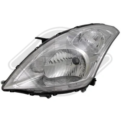 Bilde av DIEDERICHS 6415081 Frontlykter venstre H4 krom hvit for høyrekjøring SUZUKI: SWIFT 4