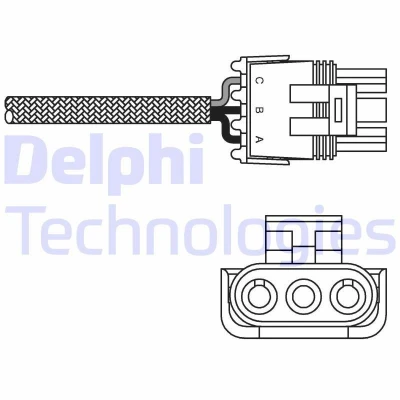 Bilde av DELPHI ES10996 12B1 Lambdasonde Fingersonde, oppvarmet OPEL: Astra F CC