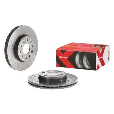 Bilde av BREMBO 09.C547.1X Bremseskiver 276 24 5 perforert / ventilert, hullet belagt høy karbon med skruer VOLKSWAGEN: Golf 7, 6, 7 Variant