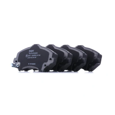 Bilde av DELPHI LP2143 Bremseklosser med akustisk slitasjevarsel antihyle blikk uten tilbehør JEEP: Wrangler 3, Compass, IV, DODGE: Journey MPV