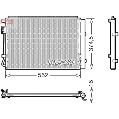 Bilde av DENSO DCN41017 Kondensator med tørker R 134a