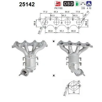 Bilde av AS 25142 Katalysator Euro 5