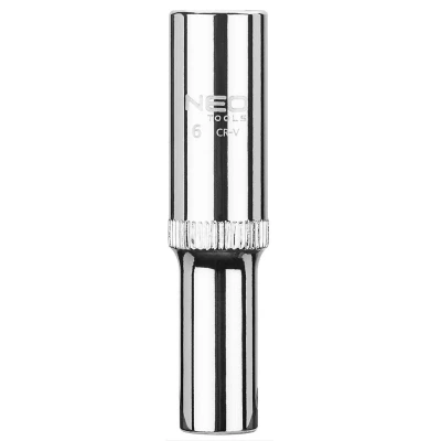 Bilde av NEO TOOLS 08 239 Pipenøkkelinnsats 1/4 3124 6 mm Krom vanadium stål SuperLock