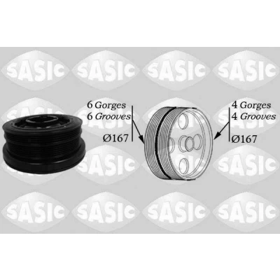 Bilde av SASIC 2156034 Remskive Veivaksel 167 BMW: 5 Touring, 3 X3