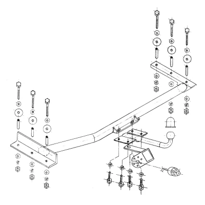 Bilde av Tilhengerfeste, standard, opel astra f, f sedan classic