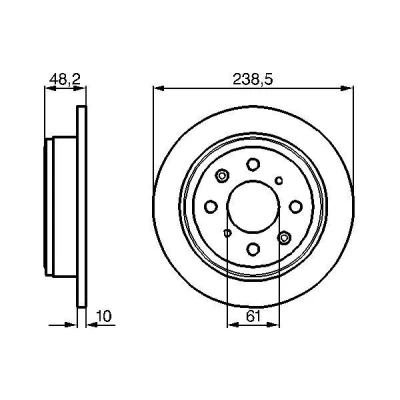 Bilde av Bremseskive, Bakaksel, honda,mg,rover, 42510 SE0 000, 010, SH3 G00, SK3 E00, EGP 1254, GBD 90817