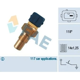 Bilde av Temperaturbryter, kjøling, citroën,hyundai,peugeot, 0242.78, 0242.86, 16100 59015, 59016, 59017, 94650 29100, 29101, 9