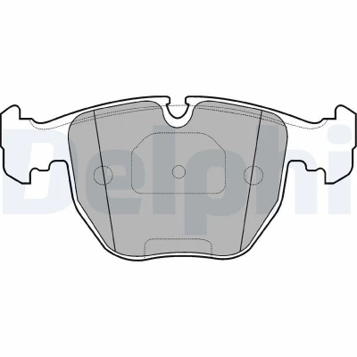 Bilde av DELPHI LP1003 Bremseklosser klargjort for slitasjeindikator med antihyle blikk uten tilbehør BMW: X3, 5 Touring, X5