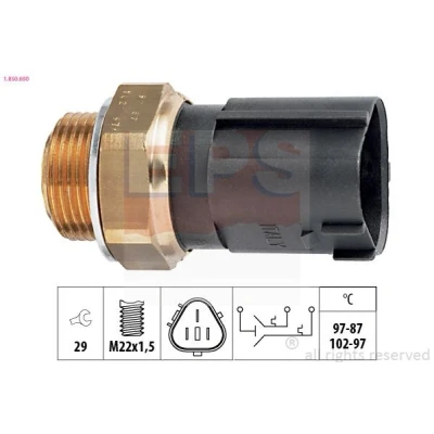 Bilde av EPS 1.850.690 Temperaturbryter, radiator ventilator M22x1,5 Made in Italy OE Equivalent SKODA: Octavia 2 Combi, Fabia 1 VOLKSWAGEN: GOLF 6