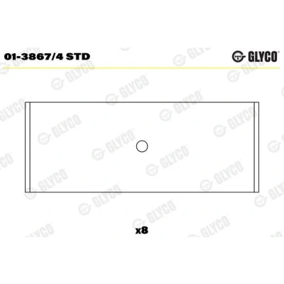 Bilde av GLYCO 01 3867/4 STD Veivaksellager VOLKSWAGEN: GOLF 3