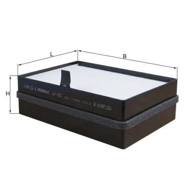 Bilde av MAHLE ORIGINAL LA 432 Kupéfilter Partikkelfilter 165,0 223 68,0 SCANIA: 4 series, P,G,R,T series
