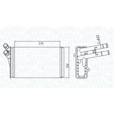 Bilde av MAGNETI MARELLI 350218409000 Varmeveksler AUDI: A4 B5 Avant, 80 B3