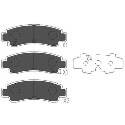 Bilde av KAVO PARTS KBP 6546 Bremseklosser med akustisk slitasjevarsel NISSAN: SUNNY 3, 3 Liftback, 2 Hatchback