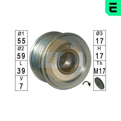 Bilde av Frihjul, dynamo, infiniti ex, fx, m, nissan navara np300, np300 flak/chassi, pathfinder iii, qashqai / +2 i, 23151 5X21A,