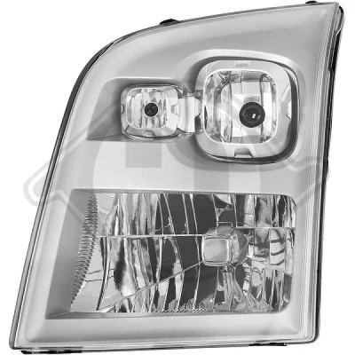 Bilde av DIEDERICHS 1455081 Frontlykter venstre H4 for høyrekjøring med elektromotor FORD: Transit Mk6 Flatvogn lastebil/Chassis, Van