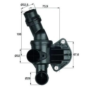 Bilde av Termostat MAHLE ORIGINAL TI 6 80