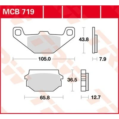Bilde av TRW Organic Allround MCB719 Bremseklosser