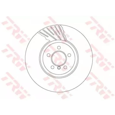 Bilde av TRW DF6614S Bremseskiver 374 36 5 120 ventilert, todelt bremseskive høy karbon BMW: Touring, Sedan, 7