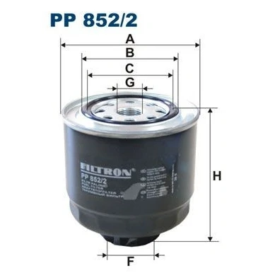 Bilde av FILTRON PP 852/2 Drivstoffilter Påskruingsfilter MITSUBISHI: L200 / Triton IV Pick up, V up
