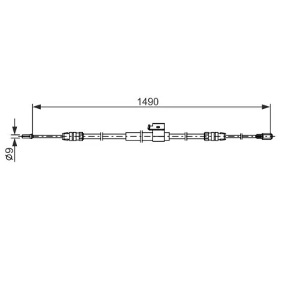 Bilde av BOSCH 1 987 482 832 Bremsekabel 1490, 1270