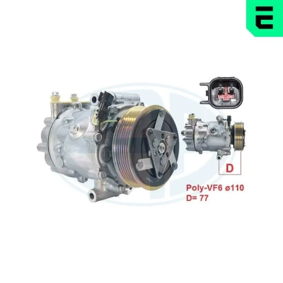 Bilde av Kompressor, klimaanlegg, citroën,ford,peugeot, 16 071 420 80, 1735914, 96 765 526 526, BK21 19D629 BA