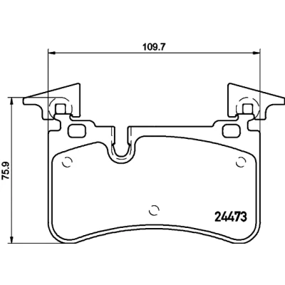 Bilde av HELLA 8DB 355 014 811 Bremseklosser ikke klargjort for slitasjeindikator MERCEDES BENZ: E Klasse T modell, Sedan, CLS Coupé
