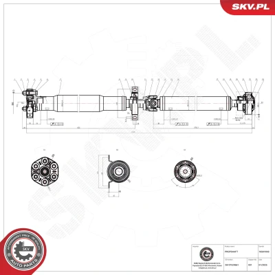 Bilde av Drivaksel, Bakaksel, Bak Esen skv 76SKV043 bmw x5 [e53] OE 26107529661, 26107549305