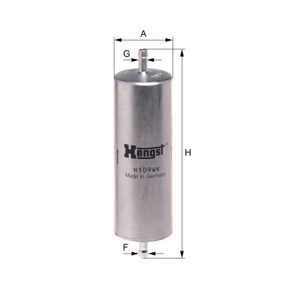 Bilde av HENGST FILTER H109WK Drivstoffilter ledningsfilter BMW: 3 Sedan, Cabrio, 5 Sedan