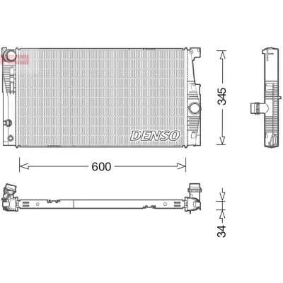 Bilde av DENSO DRM05005 Radiator 600 359 34 BMW: 5 Touring, Sedan